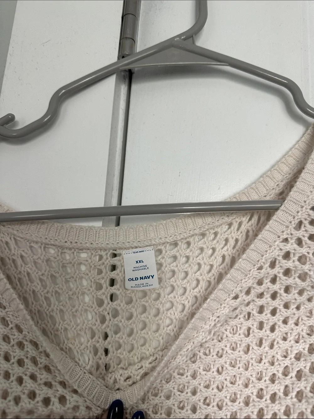 Old Navy Cream Open-Knit Swim Coverup Tank